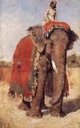 Edwin Lord Weeks, A State Elephant at Bikaner Rajasthan